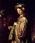 Rembrandt Saskia As Flora painting